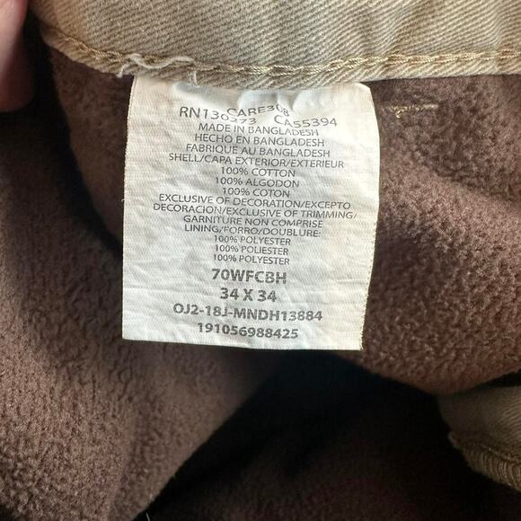 Y2K Insulated Wrangler Work cargo cold weather pants.  Baggy fit size 34 x 31 - Picture 5 of 8